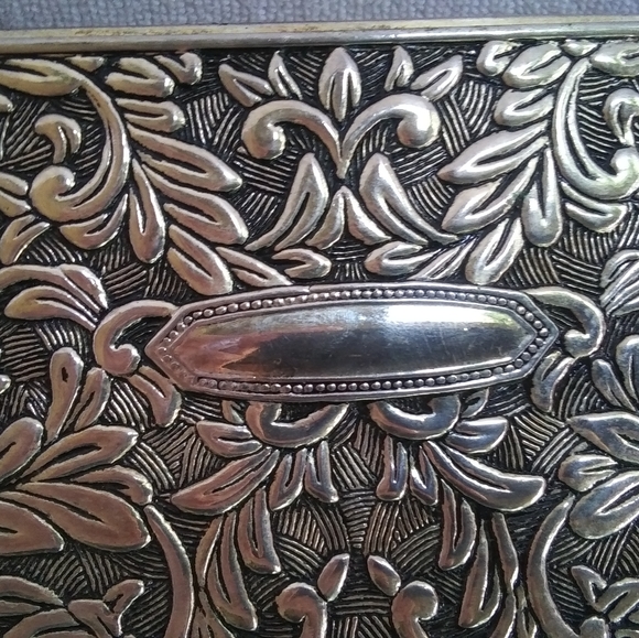 VINTAGE SILVER PLATE JEWELRY CASE ❤ - Picture 3 of 7